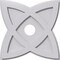 Ekena Millwork Cosmo Architectural Grade PVC Contemporary Ceiling Medallion, 16"OD x 3"ID x 6"C x 1"P CMP16CM-03000 - alternate 1
